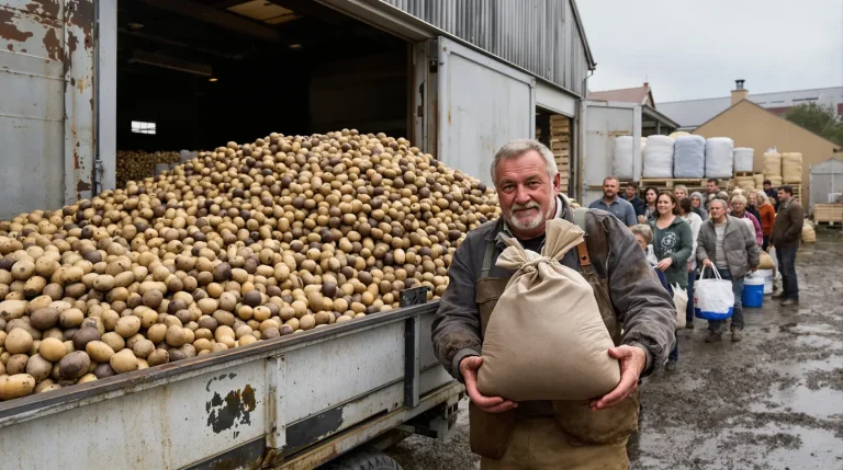 Pas-de-Calais : un agriculteur offre gratuitement ses pommes de terre invendues au lieu de les jeter